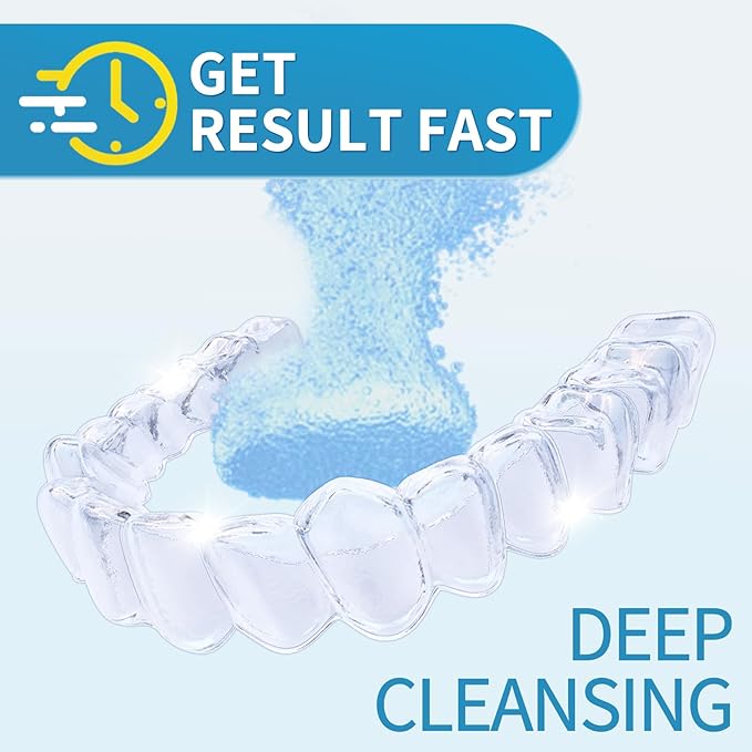GENKENT Retainer Cleaner Tablets for Invisalign, Mouth Guard, Night Guard and More Dental Appliances, 60 Denture Cleaning Tablets