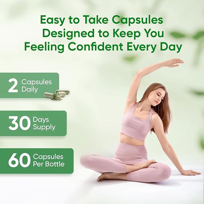 Internal Deodorizer - Breath Freshening, Body Deodorizing Supplement with Chlorophyll, Mint & Parsley, Chlorophyll Deodorant Capsules for Body Odor, Bad Breath, 60 Count