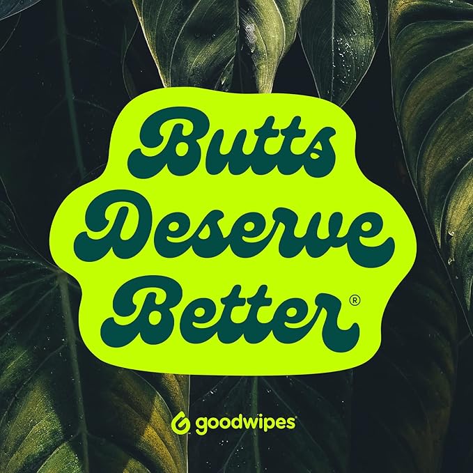 goodwipes Flushable Butt Wipes Made with Vitamin E & Aloe - Soft & Gentle Wet Wipe Dispenser for Home Use, Septic & Sewer Safe - Largest Adult Toilet Towelettes - Shea-Coco, 360 Count (6 Packs)