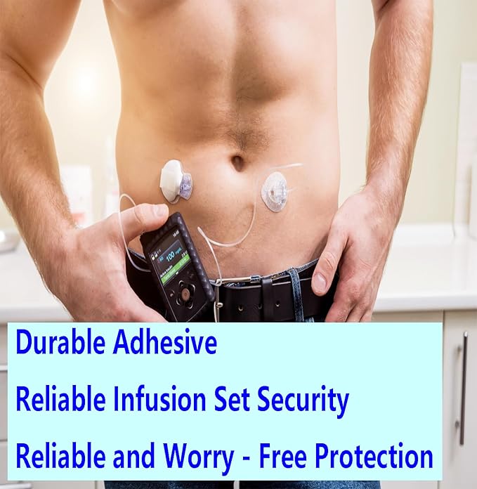 25Pack Universal CGM Adhesive Patches - Latex-Free Sweatproof Sensor Cover, Libre 3, Guardian & Insulin Pumps, Sensor Tape for Swimming, Sport & Sleep 10+Day Wear, Breathable CGM Patch, 0.8-Inch Hole