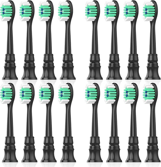 Lanveda Replacement Toothbrush Heads Compatible with Philips Sonicare Replacement Heads, Replacement Brush Head Compatible with Phillips Sonicare 4100 5100 5300 6100 Electric Toothbrush, 16 Pack
