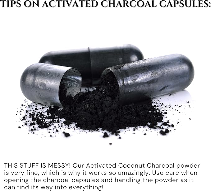 Schizandu Activated Coconut Charcoal Capsules- Supports Health - Vegan, Organic, Non-GMO, No Additives - X-Large Bottle 210 Count