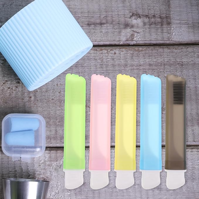 ERINGOGO Foldable Travel Toothbrush Set 5pcs, Portable Manual Toothbrushes with Soft Bristles, Compact Folding Design for Business Trips, Home, and Hotel Use