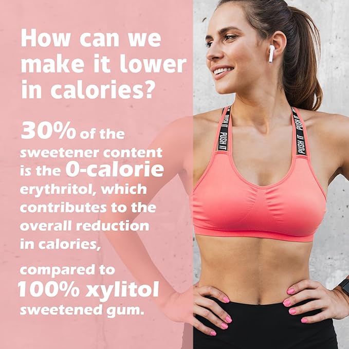 DC24 DAILY CARE Gum, Aspartame Free & Sugar Free, Xylitol Chewing Gum with Erythritol, Low-Calorie, Sugarless, Watermelon Flavored Gum, 50 Pieces (Pack of 1)