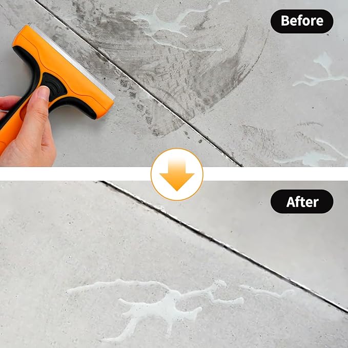 Wide Razor Blade Scraper Tool – 4" Scraper Tool with 15 Extra Replacement SK5 Blades,Glass Cleaner for Stove Tops, Windows, Paint Removal and Adhesive Residues