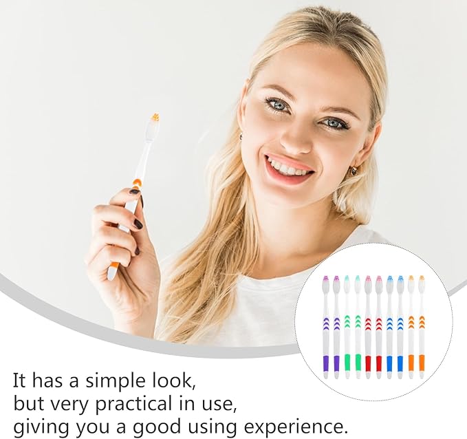 30pcs Disposable Soft Bristle Toothbrushes Bulk Pack for Travel and Home Use Ergonomic Handle Lightweight Portable Oral Care for Hotels and Trips