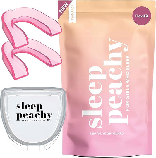 FlexiFit Night Guard for Women - Pack of 2 Mouth Guards for Teeth Grinding, Clenching and Bruxism (Pink)