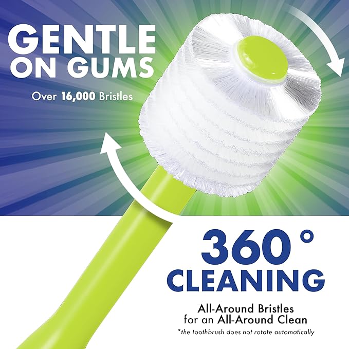 Brilliant Oral Care Child Toothbrush with Soft Bristles and Round Head, for a Kid Approved, Easy to Use All-Around Clean Mouth, Ages 2-5 Years, Lime, 1 Pack