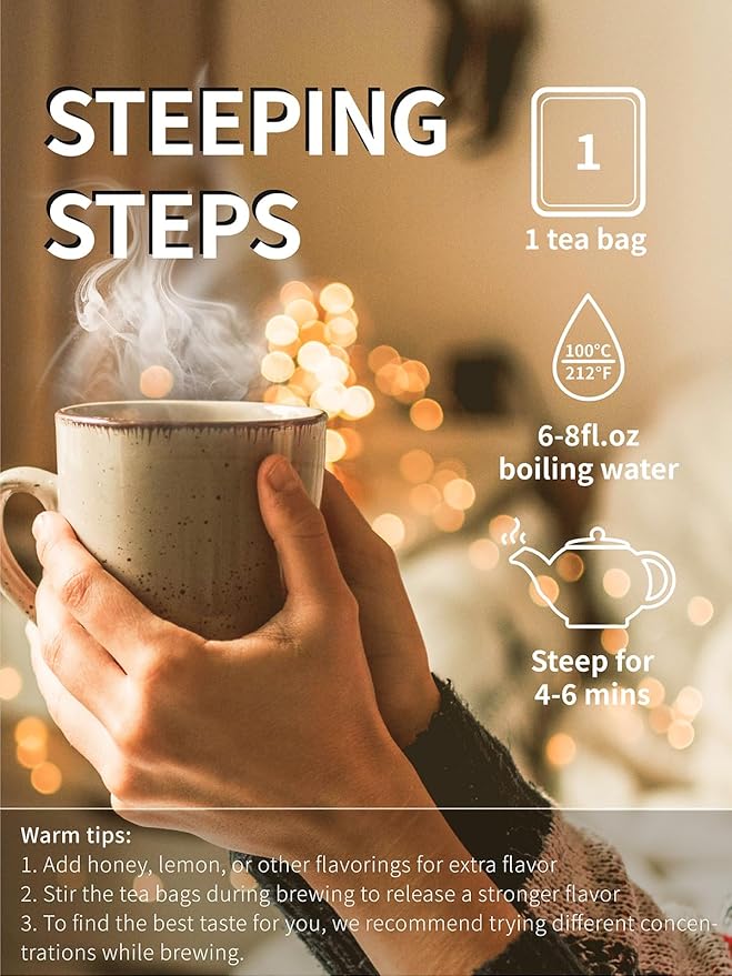 TeeLux Spearmint Tea Bags, Natural Spearmint Leaf Herbal Tea, Refreshing & Smooth Mint Tea, Caffeine Free, 100 Count