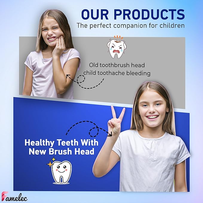10Pcs for Burst Toothbrush Heads Kids, Fit for Burst Kids Electric Toothbrush, Ultra Soft Bristles for Deep Clean Perfect for Toothbrush Heads Purple & Green with Toothbrush Covers