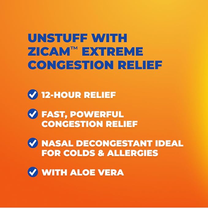 Zicam Extreme Congestion Relief No-Drip Liquid Nasal Spray with Soothing Aloe Vera, 0.5 Ounce