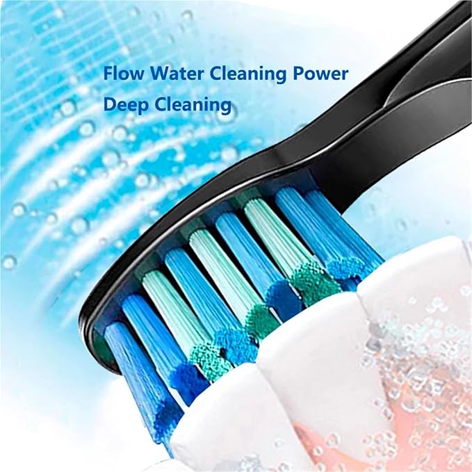 Replacement Electric Toothbrush Head Bristle Brush Refill,Compatible for Fairywill FW-D1/FW-D3/FW-D7(20 PCS BK)