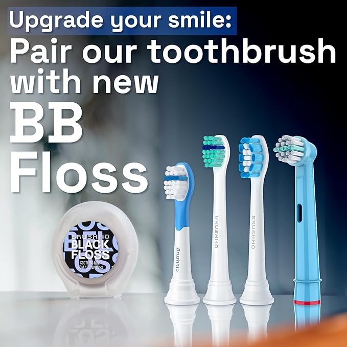 Brushmo Kids Compact Replacement Toothbrush Heads, Compatible with Philips Sonicare for Kids HX6032 & HX6042, Ultra-Soft Dupont Bristles, 8-Pack for Ages 3+, Multi-Color (BM638)