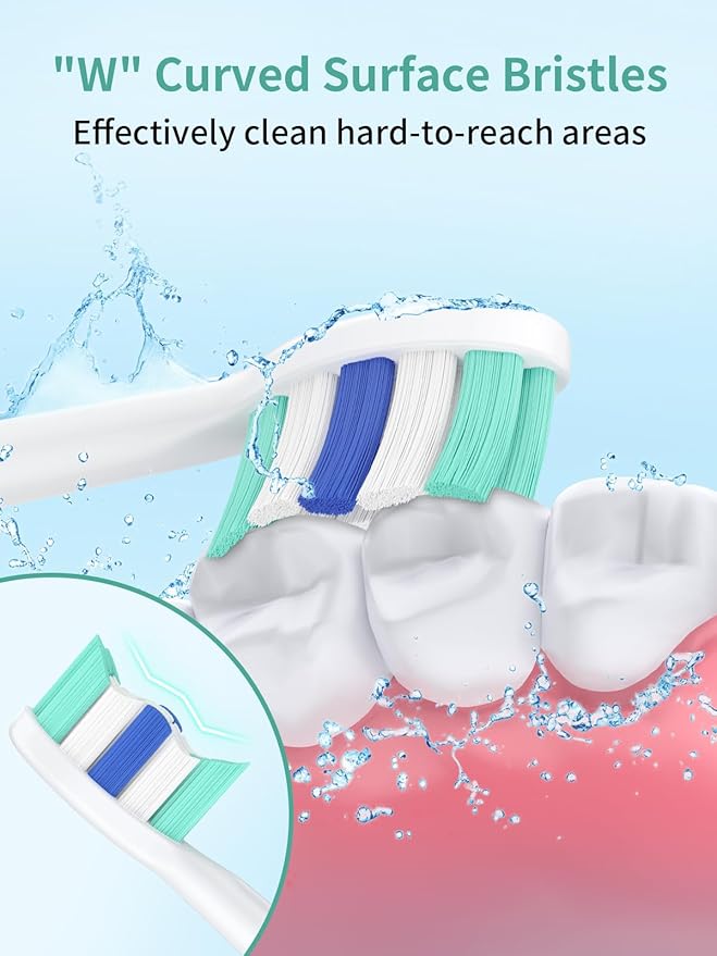 Replacement Brush Heads for Philips Sonicare Toothbrush Handles Toothbrush Heads for Sonicare (Pack of 4)
