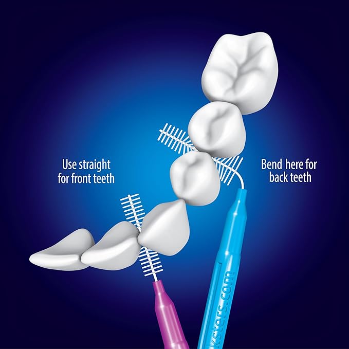 Piksters Interdental Brushes, 40 pk, Size 1, Interdental Tooth Brush for Tight Gaps, Gum Soft Bristles for Plaque Removal, Safe for Braces