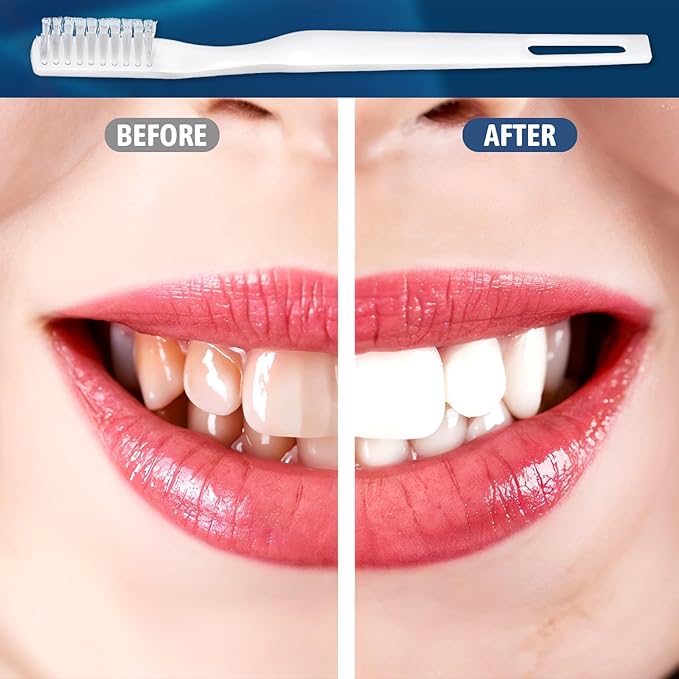 200 Pcs Disposable Toothbrush Individually Wrapped Travel Manual Tooth Brush Set Soft Bristle Bulk Toothbrush for Adults Oral Hygiene Dental Care Camping Guestroom Hotel (White)