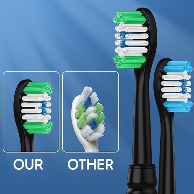 Replacement Brush Heads Compatible with Philips Sonicare ProtectiveClean 4100, 5300, 5100, 6100 ExpertClean 7500 DiamondClean 9300 Electric Sonic Toothbrush Handle C2 G2 C3 G3 W3 Brush,12 Pack