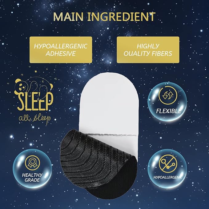 Mouth Tape for Sleeping Women 60 Pack Premium Gentle Black Tape