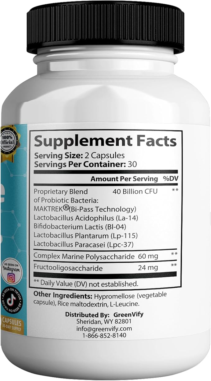 DentaVive Max Probiotic Supplement, 40 Billion CFU, 60 Capsules, Premium Oral Health Support for Teeth, Gums, Digestive Health (1)