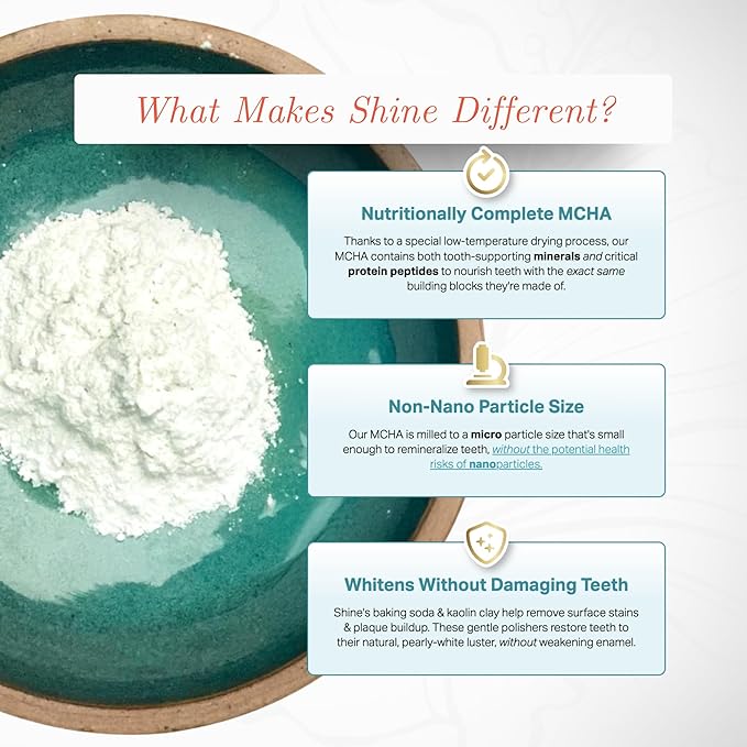 OraWellness Shine Remineralizing Tooth Powder with Hydroxyapatite, Made in The USA, Flouride Free Tooth Repair, Natural Teeth Whitening Powder, Teeth Polish & Stain Remover, Cinnamon