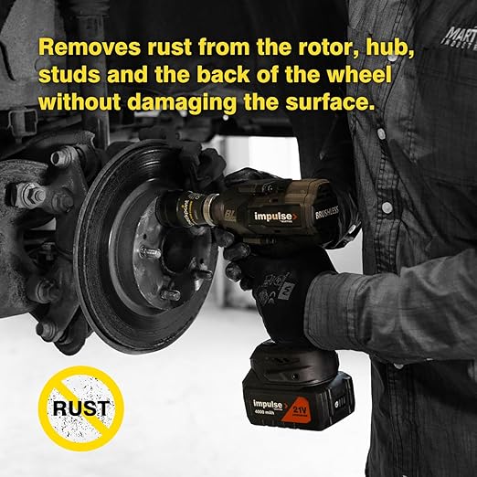Checkpoint – 2-in-1 Stud and Hub Cleaning Tool for Cars, SUVs & Trucks – One-Piece Design, Removes Rust & Corrosion, Long-Lasting Abrasive Pad (Car Model)