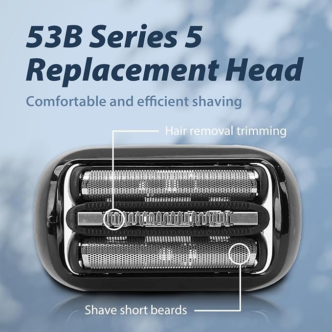 Series 5/6 53B Replacement Head Shaver Head Compatible with Series 5 Shaving Razor Head, Suitable for 5020cs 5018s 5035s 5049cs 5050cs 6020s 6040cs 6075cc