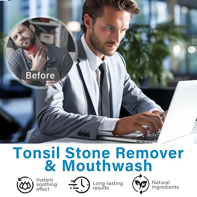 Tonsil Stone Mouthwash, Tonsil Stone Remover, 2 Count