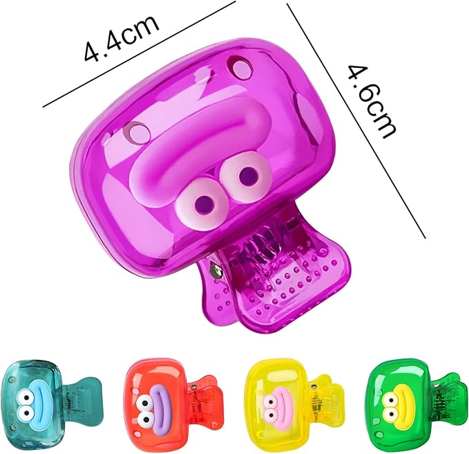Upgrade 5 Pack Travel Toothbrush Head Covers Toothbrush Protector Cap Brush Pod Case Protective Portable Plastic Clip for Household Travel, Bathroom, School, Camping, Business (B)