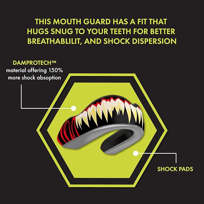 DAMAGE CONTROL Extreme Impact Mouth Guard – Sports Mouthguard for Boxing, MMA, BJJ, Hockey, Rugby, Lacrosse, & More – Mouthpiece for Teeth & Jaw Protection, for Youth & Adults (Adult, SymBite)