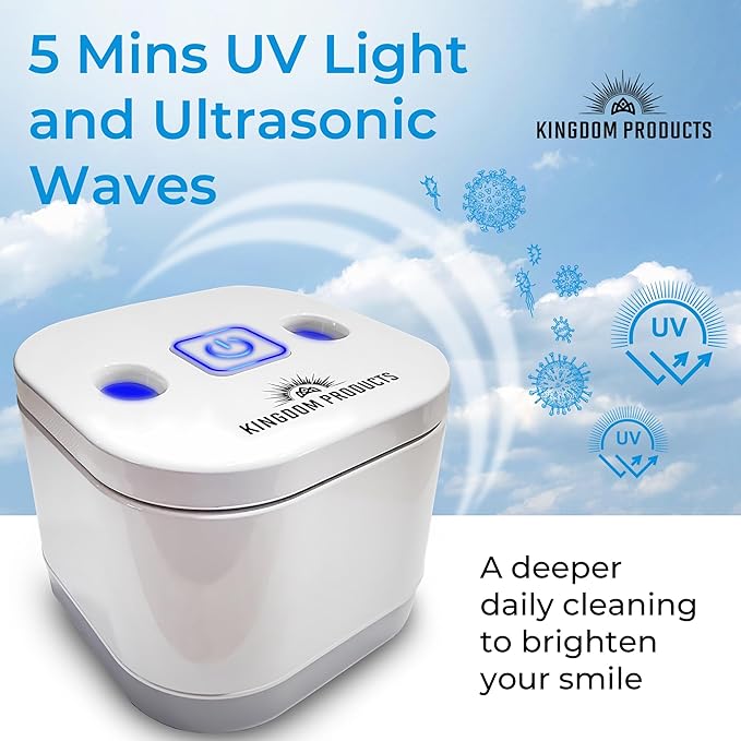 New Ultrasonic Retainer Cleaner with a Larger 200ML Pod, 45kHz Retainer Cleaner Machine for Dentures, Night Guard Cleaner, Mouth Guard Cleaner, Denture Cleaner, Aligner Cleaner