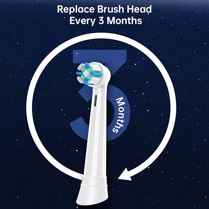 6 Pcs IO Replacement Heads Compatible with Oral B IO 2/3/4/5/6/7/8/9/10/Deep Clean Electric Toothbrush, Medium Bristles Brush Heads Compatible with Oral B IO for Effective Plaque Removal (Black/White)