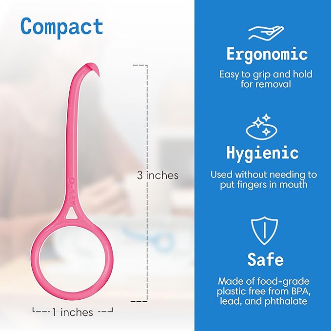 OrthoKey Aligner Remover - Versatile Clear Aligner & Retainer Removal Tool - Hygienic Invisalign Remover, Denture Grabber - Portable & Durable, Fits Dental & Aligner Cases - (Pink, 1-Pack)
