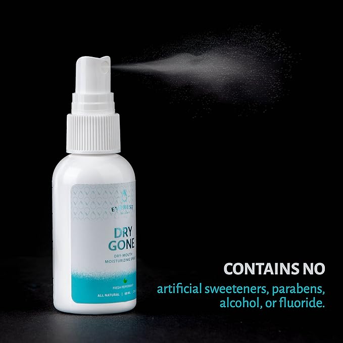 Natural Dry Mouth Moisturizing Spray | Dry Gone Throat Moisturizer | Relief from Cotton Mouth with Herbal Extracts (2 Fl Oz (Pack of 2))