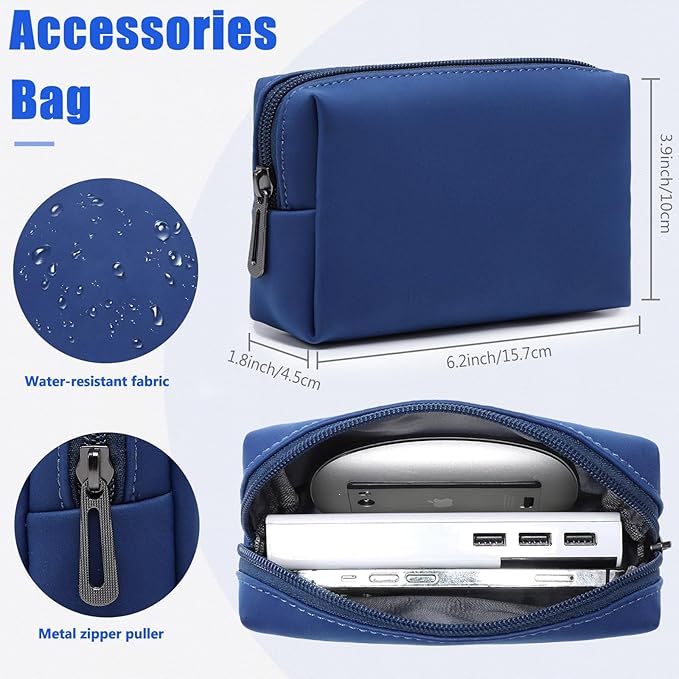 HYZUO 15 Inch Laptop Sleeve Case with Stand for MacBook Air 15 M4 A3241 M3 A3114 M2 A2941 2025-2023, 15" Surface Laptop 7/6/5/4, MacBook Pro 15 A1990 A1707 2019-2016, with Pouch, Klein Blue