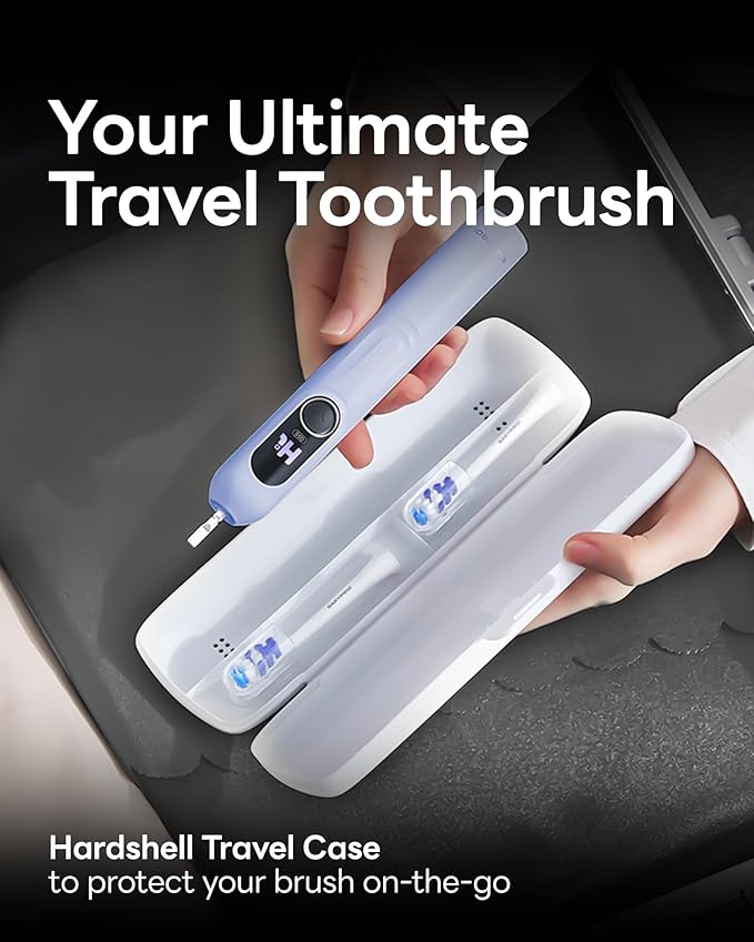 SAKYPRORAL Electric Toothbrush with AI Smart Screen for Adults Kids Teens | 6 Brush Heads | 150-Day Battery, Real-Time Brushing Map | 5 Whitening Modes, Travel Case | Sonic Toothbrush (Blue)