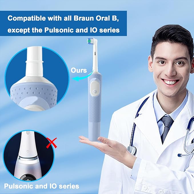 Replacement Heads for Oral B,12 Pack Soft Electric Toothbrush Heads,Deep and Precise Cleaning for Oral B Braun Pro1000/1500/7500/3000/7000/8000/500 (Black)
