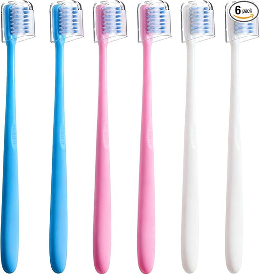 V-Shaped Orthodontic Toothbrush for Braces, Soft Bristles, 6 Count