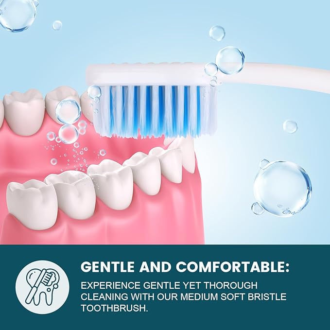 Navona 25 PCS Disposable Toothbrush with Toothpaste Bulk, Travel Toothpaste, Bulk Toothpastes, Individually Wrapped Bulk Toothbrush, Ergonomics Handle,Medium Soft Bristle, Perfect for Travel, Hotel