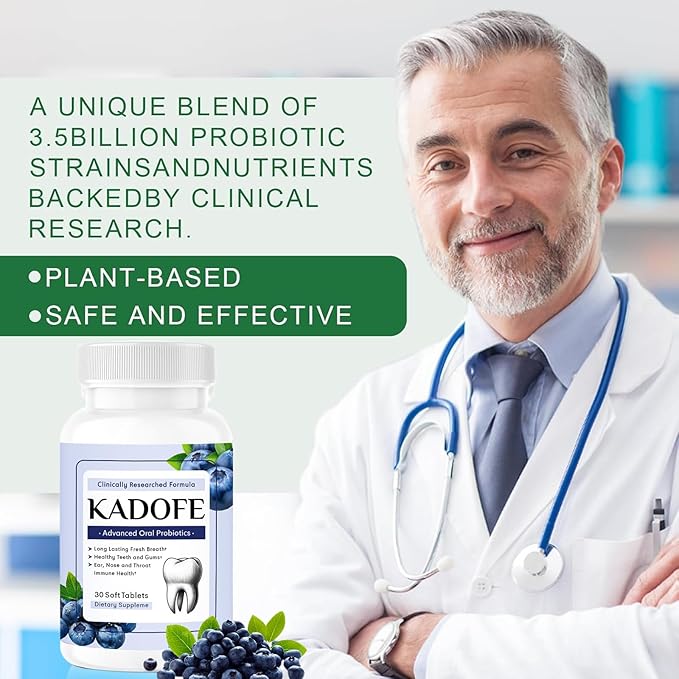 Oral Probiotics for Teeth and Gums & Fresh Breath - Gum Restore & Bad Breath Treatment for Adults |3.5 Billion Advanced Oral Probiotics for Bad Breath, Chewable 30 Tablets (Orange-1pcs)