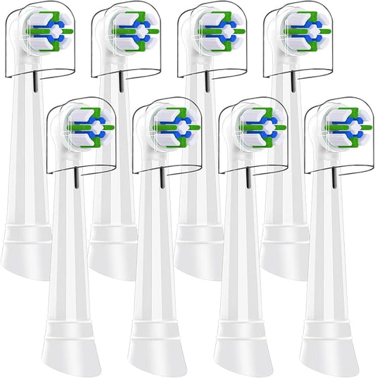 8 PCS IO Replacement Heads Compatible with Oral b IO 2/3/4/5/6/7/8/9/10 Series Electric Toothbrush, Brush Heads Refills Compatible with Oral B IO (White)