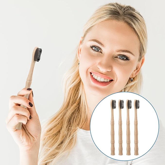4pcs Set Soft Bristles Manual Toothbrushes Creative Design Eco-Friendly for Adults