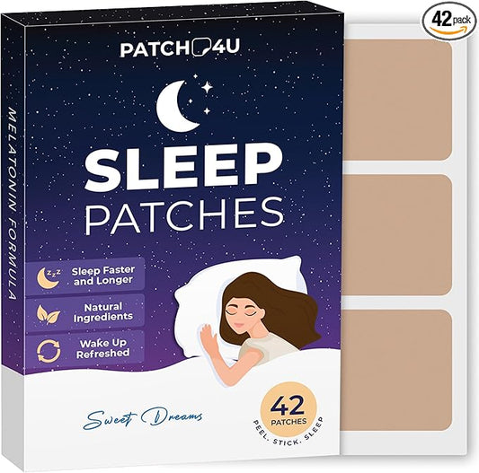 Sleep Patches for Adults Extra Strength | Easy-to-Apply Sleep Patch with Melatonin & Valerian | Relax & Wake Up Refreshed | Long-Lasting Night Comfort for Men & Women | 42 Patches