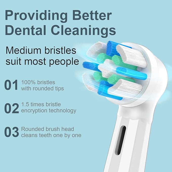 6 Count IO Replacement Heads Compatible with Oral B IO 2/3/4/5/6/7/8/9/10 Series Electric Toothbrushes, Medium Softness Brush Heads Compatible with Oral B iO for Teeth and Gums Care (Black White)