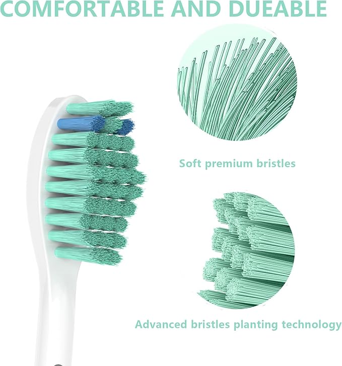 Replacement Toothbrush Heads for Philips Sonicare E-Series Essence Xtreme CleanCare and Other Screw-on Electric Brush Head Multi-Color Rings 6 Packs