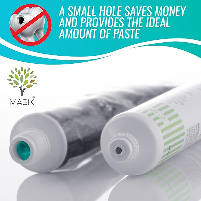 Masik Lemon Grass Natural Toothpaste is formulated for Sensitive Teeth. SLS-Free and Non-Fluoride with Dead Sea Salt to Gently Clean and Whiten Your Smile While Refreshing Your Breath - Pack of 3