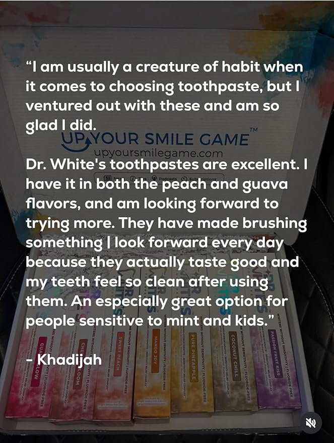 Dr. White’s Fruit by Design™ Line — Mango Joy Fluoride-Free Nano-Hydroxyapatite Toothpaste, 3.5 oz | Mint-Free | Dentist-Formulated | Enamel-Identical Mineral Care