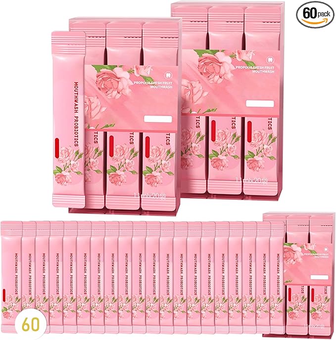 60PCS Travel Size Mouthwash,Portable Mini Mouthwash,Long-Lasting Freshness Travel Mouth Wash for Oral Care A40