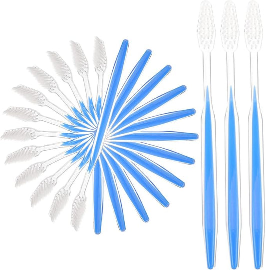 Disposable Travel Toothbrushes 50Pcs Soft Bristles Plastic Portable Tooth Brush Set for Camping Hotel Use