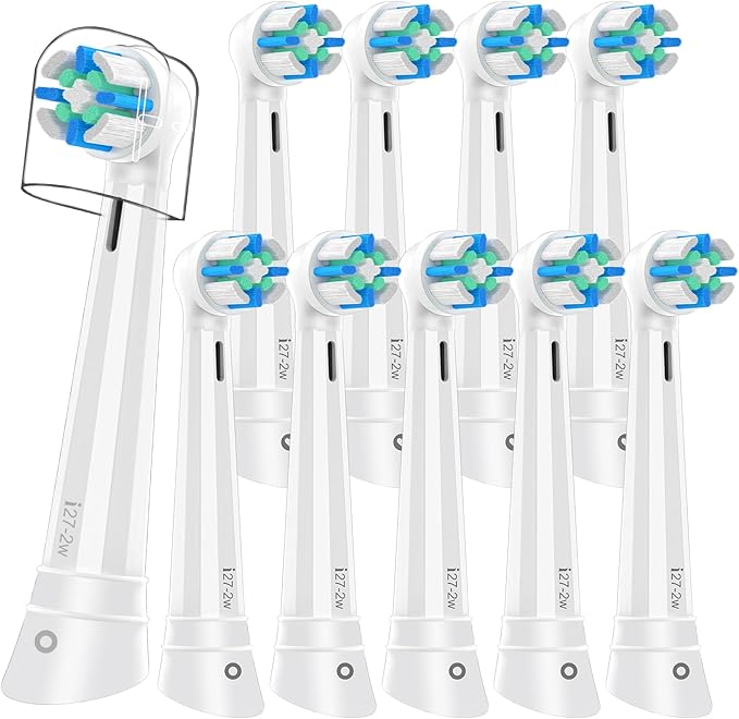 10PCS iO Replacement Heads Compatible with Oral B iO 3 4 5 6 7 8 9 10 Series Electric Toothbrush,IO Toothbrush Heads Compatible with Oral B iO,Medium-Hard bristles Care for Your Teeth,White