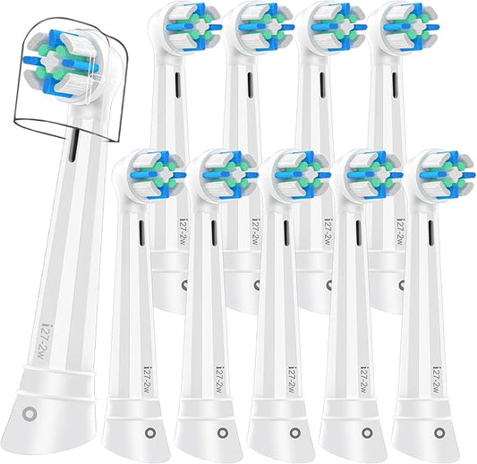 10PCS iO Replacement Heads Compatible with Oral B iO 3 4 5 6 7 8 9 10 Series Electric Toothbrush,IO Toothbrush Heads Compatible with Oral B iO,Medium-Hard bristles Care for Your Teeth,White